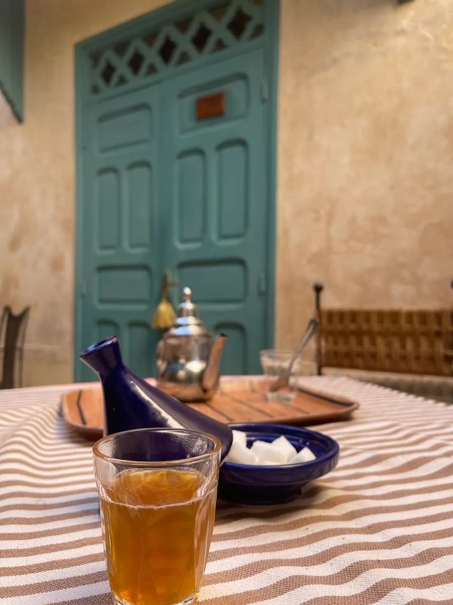 Dar Marhaba's blue door in the derb
