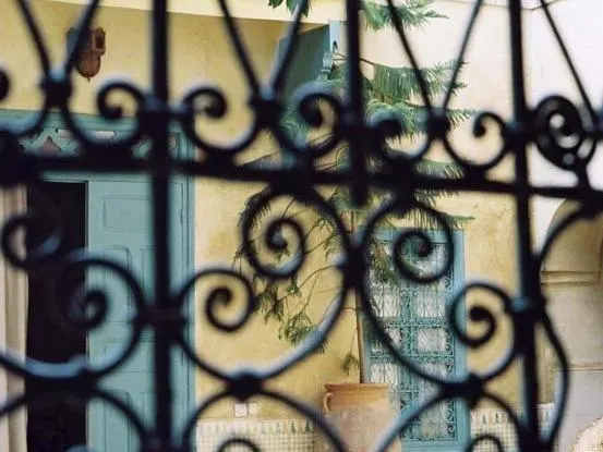 Wrought-iron patio gate